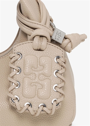 Hobo Mini Grained bag White Pepper A6978 Ganni 